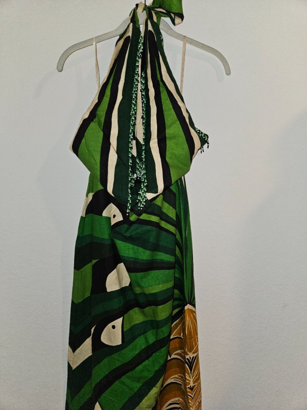 NWT M Farm Rio green toucan tree maxi dress RARE - Picture 9 of 14